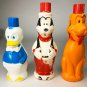 Vintage Disney Soaky Bottles - Goofy, Pluto, Donald Set Of 3