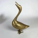 Mid-century brass duck 9” Tall