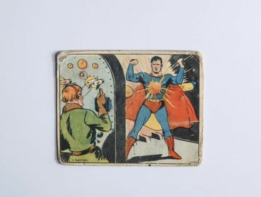 1940 SUPERMAN GUM TRADING CARD GUM INC. #12 Vintage Rare AUTHENTIC Nostalgia DC