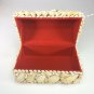 Vintage Folk Art Seashell Sea Shell Trinket Jewelry Box Treasure Chest Style Box