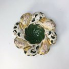 Antique Capodimonte Italy Ashtray Gold Trim With Cherubs 7” In Diameter