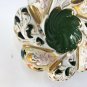 Antique Capodimonte Italy Ashtray Gold Trim With Cherubs 7â In Diameter