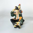 Clown and Monkey Figurine  6” tall