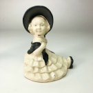 Vintage Stoneware Girl Bookend 6” tall