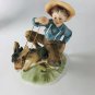 Vintage ceramic boy on donkey figure 8â x 6â