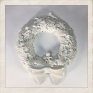 Vintage White Ceramic Pixie Wreath  16” in diameter at its widest