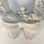 Vintage White Ceramic Pixie Wreath  16&acirc;�� in diameter at its widest