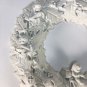 Vintage White Ceramic Pixie Wreath  16&acirc;�� in diameter at its widest
