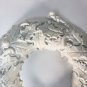 Vintage White Ceramic Pixie Wreath  16&acirc;�� in diameter at its widest