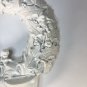 Vintage White Ceramic Pixie Wreath  16&acirc;�� in diameter at its widest