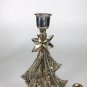 Vintage Silver metal Christmas tree candle holder  12&acirc;�� x 10&acirc;��