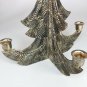 Vintage Silver metal Christmas tree candle holder  12&acirc;�� x 10&acirc;��