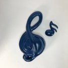 Ceramic Musical Wall Pocket with smaller accent note 14” X 7”