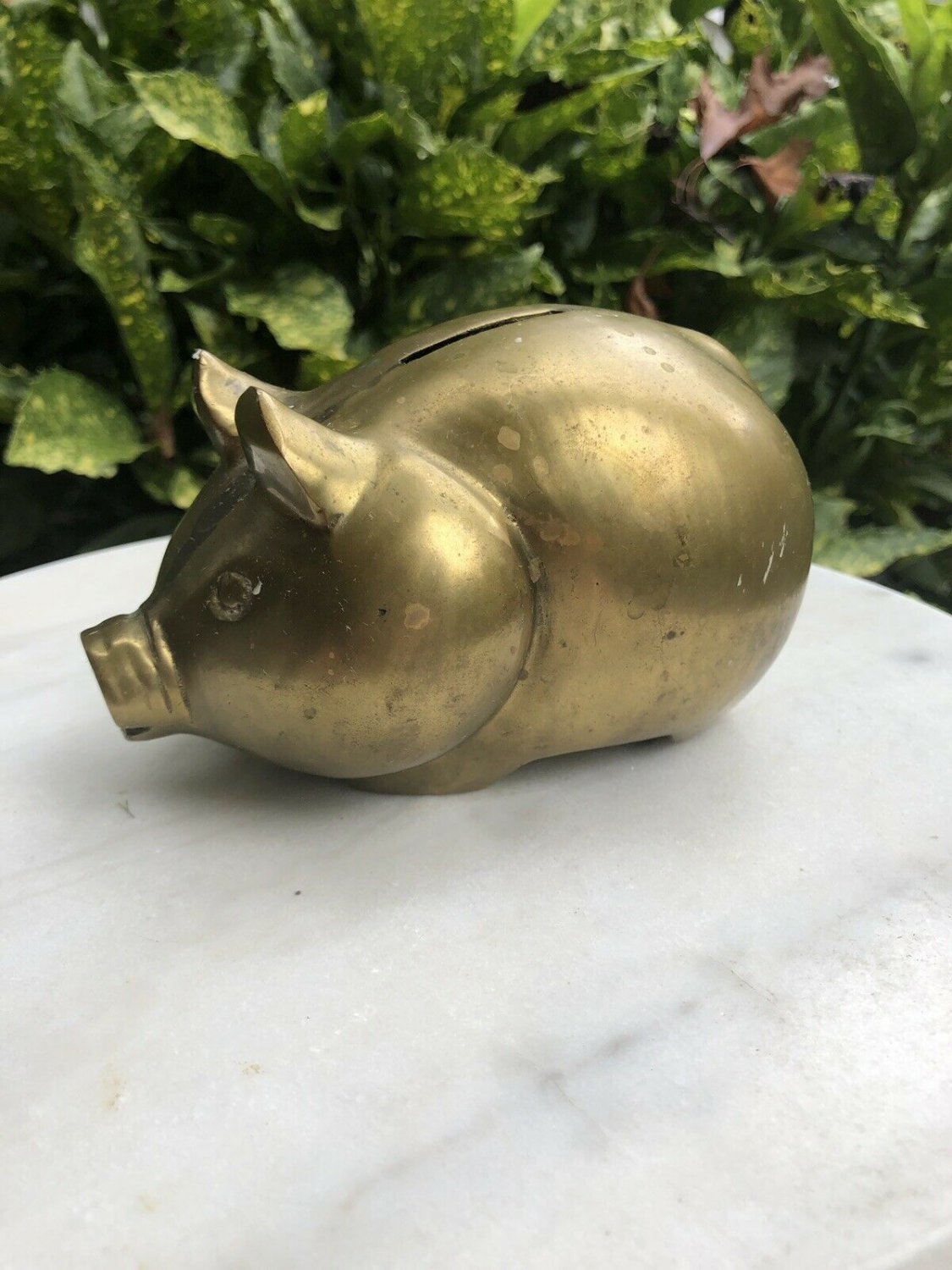 Mid-Century Indian Brass Piggy Bank 5&acirc;�� x 3.5&acirc;��