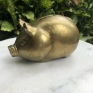 Mid-Century Indian Brass Piggy Bank 5” x 3.5”