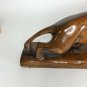 Mid-Century Wooden Lion Statue 17â x 8â
