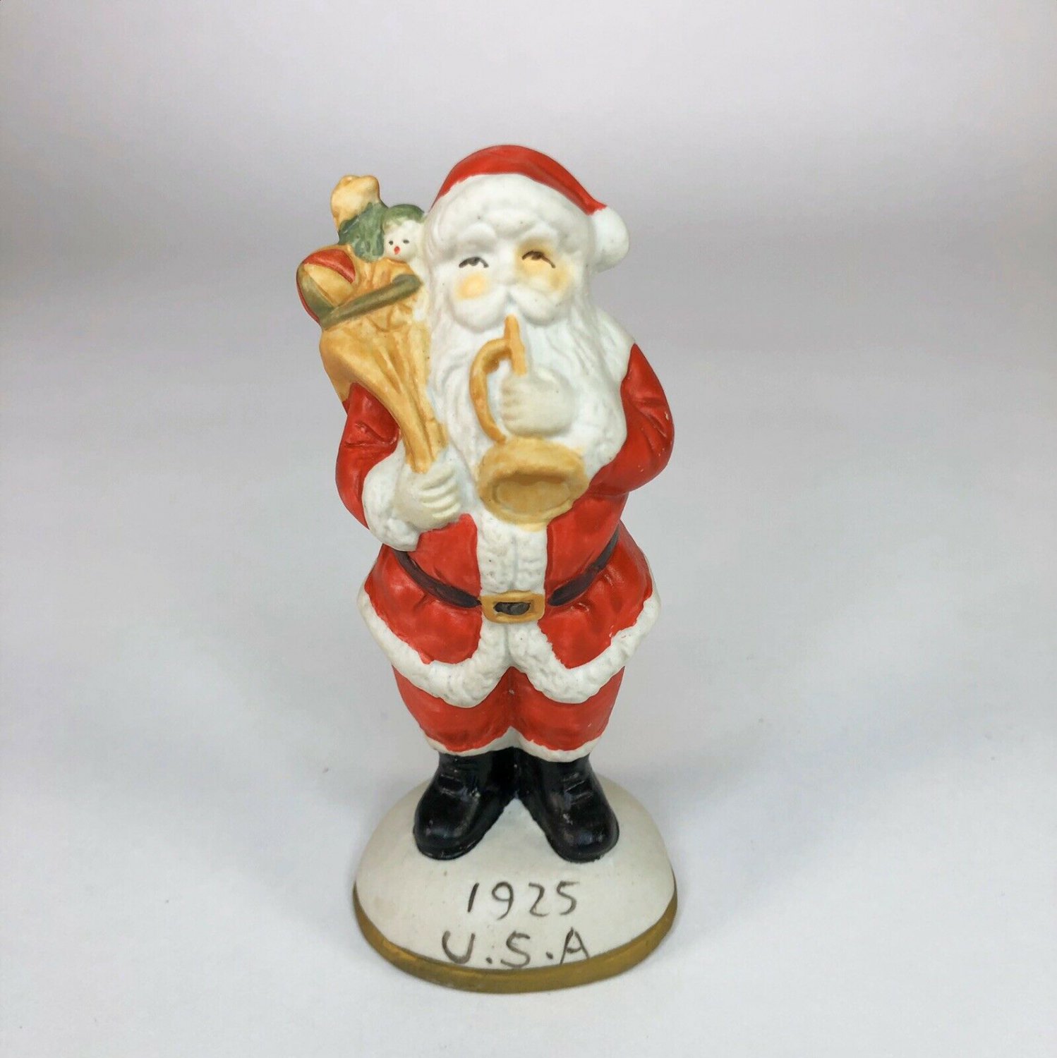 Vintage USA Santa Ceramic Figurine 5&acirc;�� tall