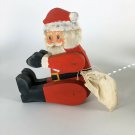 Wooden jointed Santa decor  9” tall when sitting