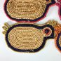 Vintage Hen Wicker Trivets Set Of 4