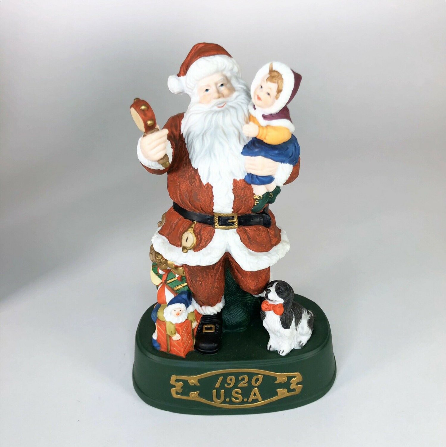 Vintage USA Santa Ceramic Statue 9&acirc;�� tall