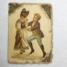 Early 1900s Folded Christmas Card  5” x 3.5” folded