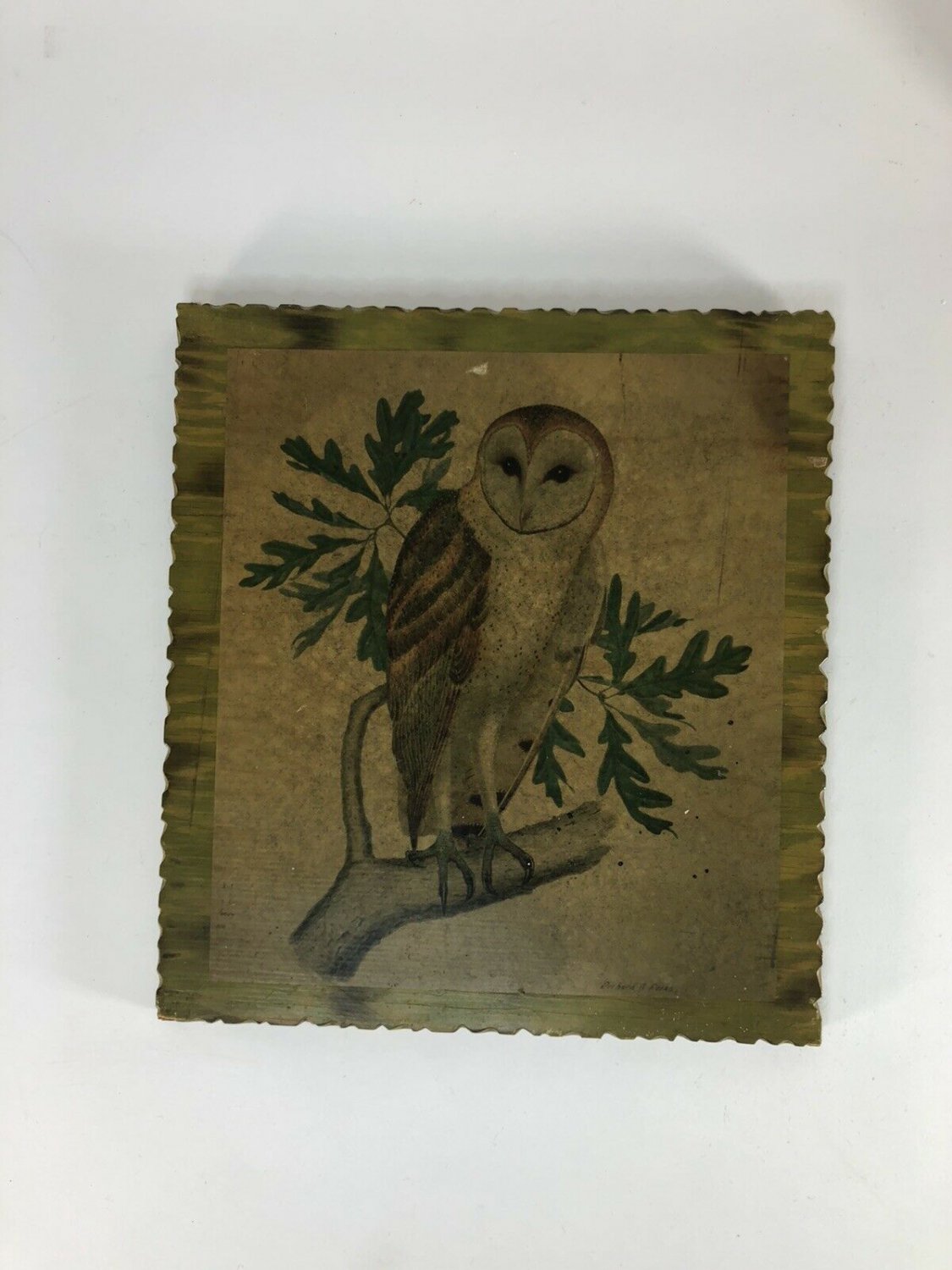 Mid-Century Owl Wood Panel Art Print 12&acirc;�� X 11&acirc;��