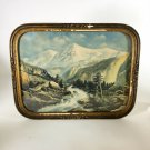 Antique Nature Art Print in Original Frame  17.5” x 14”
