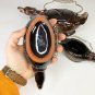REDWARE POTTERY GOOSE TEA SET VINTAGE JAPAN BROWN TEAPOT CREAMER SUGAR BOWL DUCK