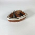 Wooden condiment boat  Great for a tiki bar!  4” x 3”