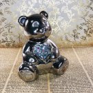 Vintage Lenox Sterling Silver Bear Bank with Locket