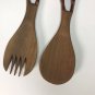 Hand Carved African Wooden Giraffe Salad Spoon And Fork Set