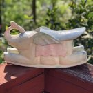 Wooden rocking  flying elephant sculpture  14” x 8”
