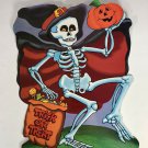 Vintage Eureka Die Cut Halloween Skeleton Jack-O’-Lantern Die Cut Decoration