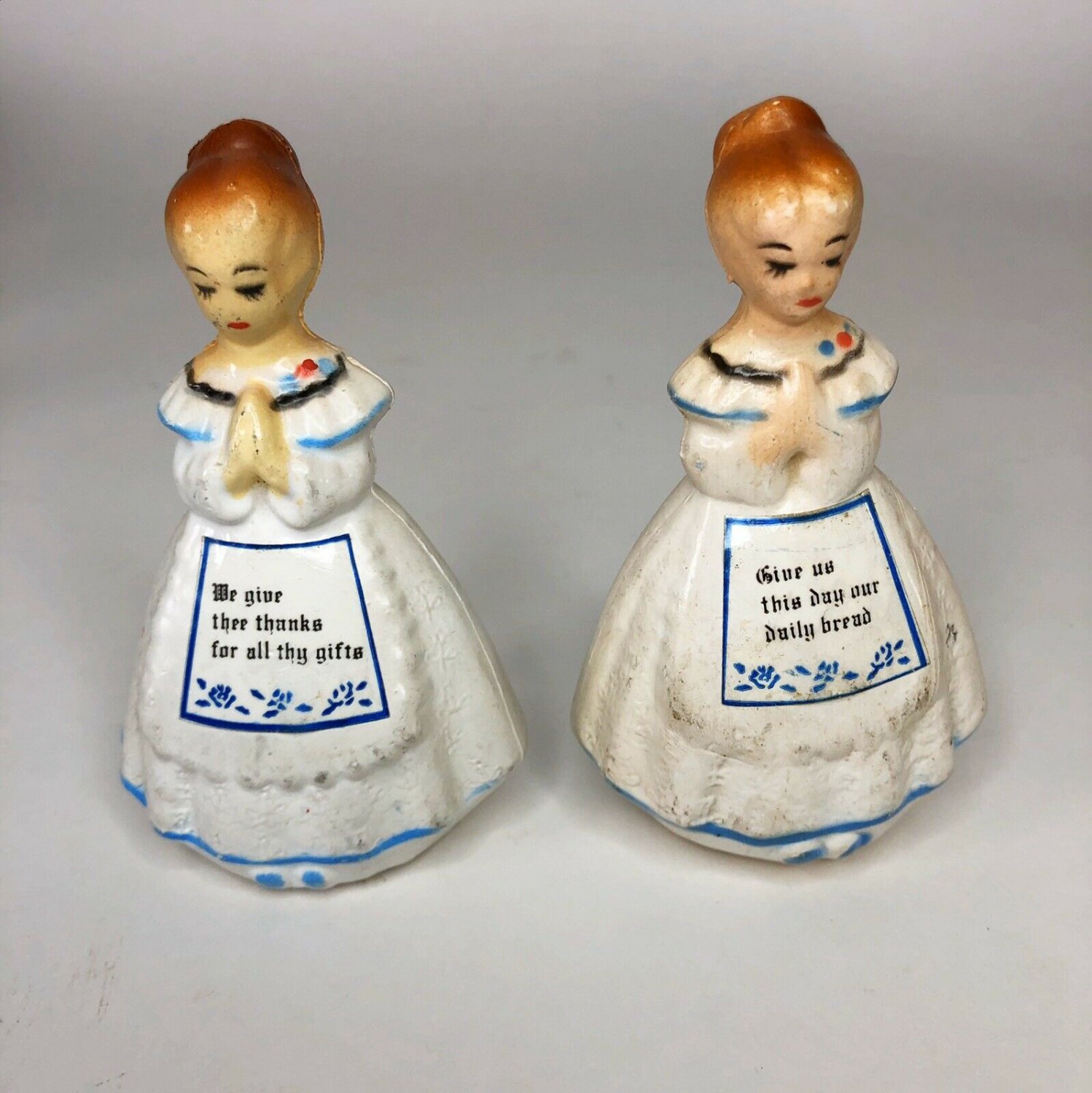 Vintage Prayer Mother Shakers Plastic 4.5&acirc;�� tall