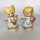 Vintage ceramic Christmas angels  Set Of 2 5” each