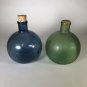 Vintage Round Corked Nautical Bottles Tiki Decor Lot Of 2