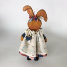Folk Art Wooden Bunny Standee 13.5” tall
