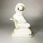 Vintage Ceramic Woman White With Gold Accents 10â X 7â X 5â
