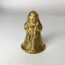 Mid-Century Indian Brass Santa Bell  3.5” tall