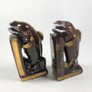 Mid-Century Whale Bookends | Made in Japan | 6” x 3” each