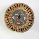 Vintage Brass Sun Trinket Box 5” X 3.5”