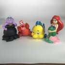 The Little Mermaid Rubber Toys Set Of 4 Ariel, Flounder, Sebastian, Ursula