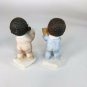 African American Homco ceramic baby figurines 4â tall each