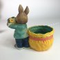 Vintage Easter Bunny Ceramic Planter 8&acirc;�� X 7&acirc;��