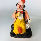 Vintage Plastic Clown Figurine  7” tall