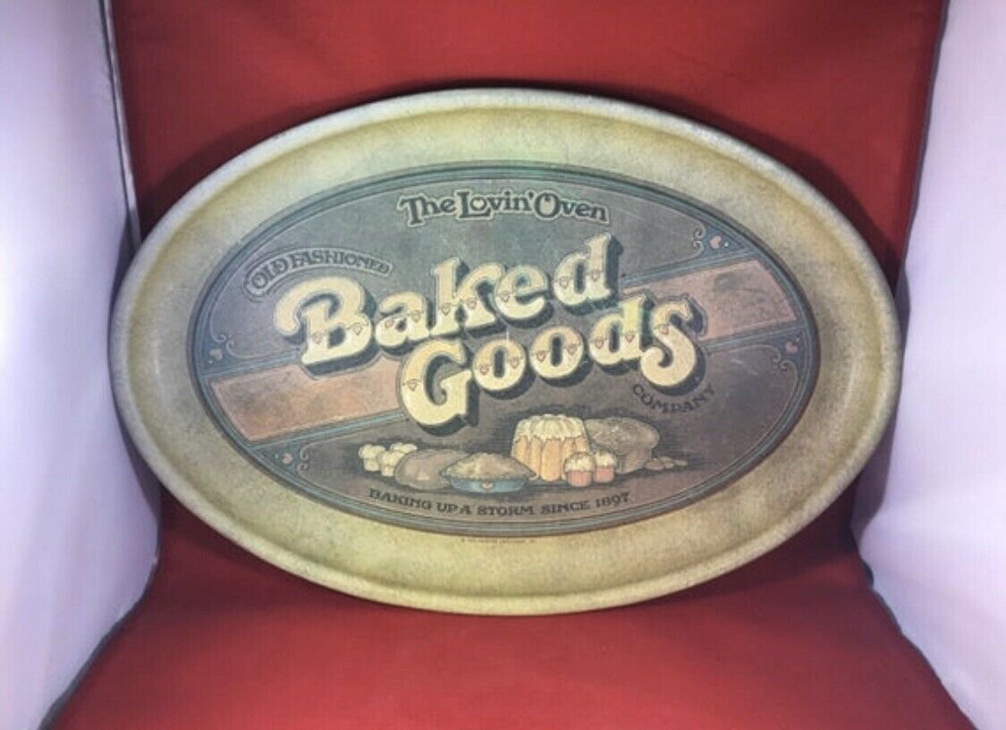The Lovin' Oven Baked Goods Tin Tray - 16" x 11" - 1979