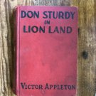 1929 Book Don Sturdy in Lion Land by Victor Appleton