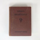 GREGG Speed Studies Anniversary Edition Antique 1929 Shorthand Manual Hardcover