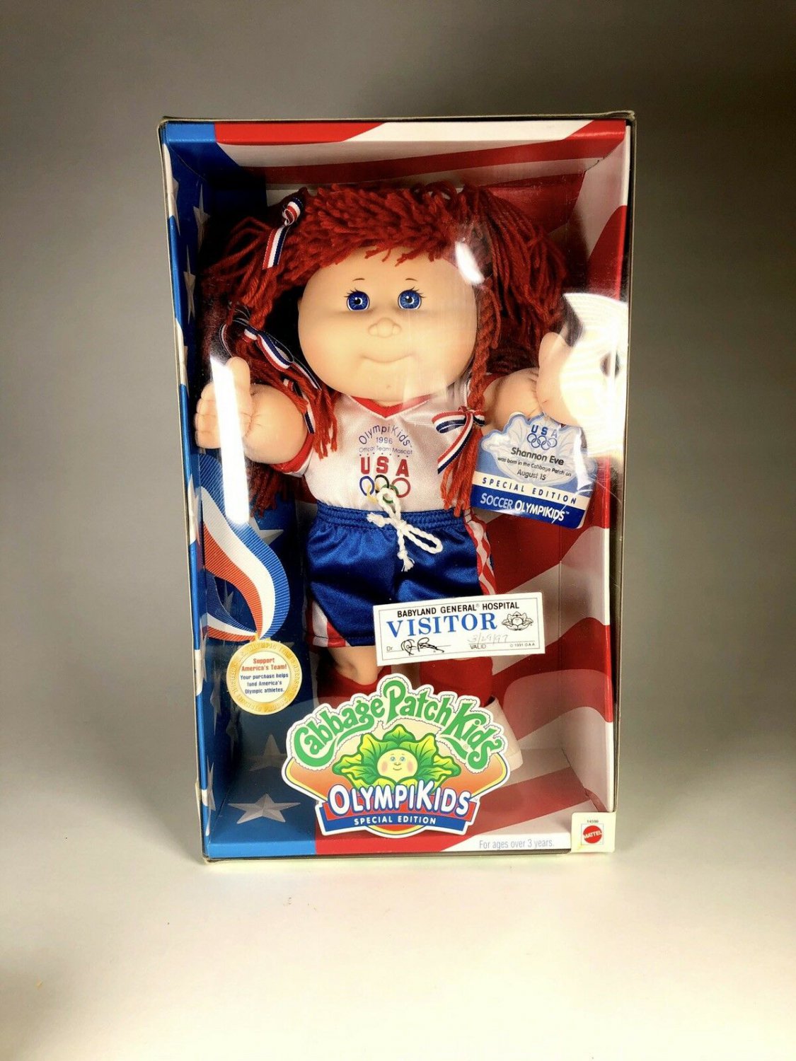 1996 Olympikid Cabbage Patch Doll Soccer Shannon Eve
