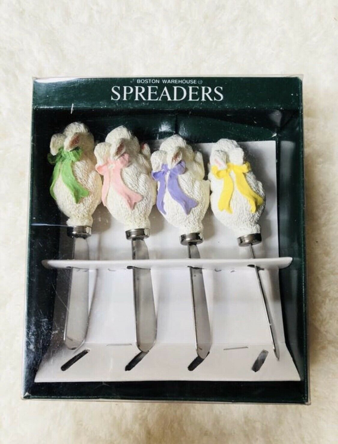 Vintage NIP Easter Bunny Spreading Knife Set